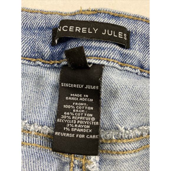 Sincerely Jules Jeans Womens Size 30 Button Fly Light Wash Denim Straight - Picture 5 of 11